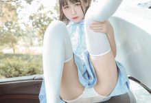 不呆猫 - NO.24 白丝过膝袜 [21P12V-209MB]-套图岛