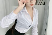 不呆猫-黑丝包臀裙OL[24P+5V-907MB]-套图岛