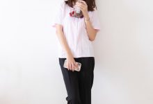 BoBoSocks袜啵啵 积分限定作品043 小甜豆-校服、平底布鞋、白棉袜、裸足-套图岛