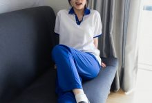 甜予摄影 No.275 甜宝-校服、白色棉袜、肉色丝袜、小皮鞋-套图岛