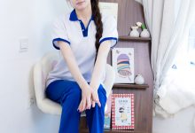 物恋传媒 No.2824 晚舟-板鞋、白棉袜、裸足、校服-套图岛