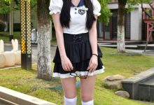 爱月下 NO.791 兔兔【林间甜妹】林间清风光影里，JK少女尽显元气娇俏-套图岛