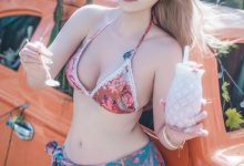 鹿八岁baby – NO.144 粉色泳衣-套图岛